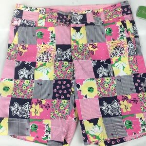 Lilly Pulitzer Resort Shorts Patchwork NEW